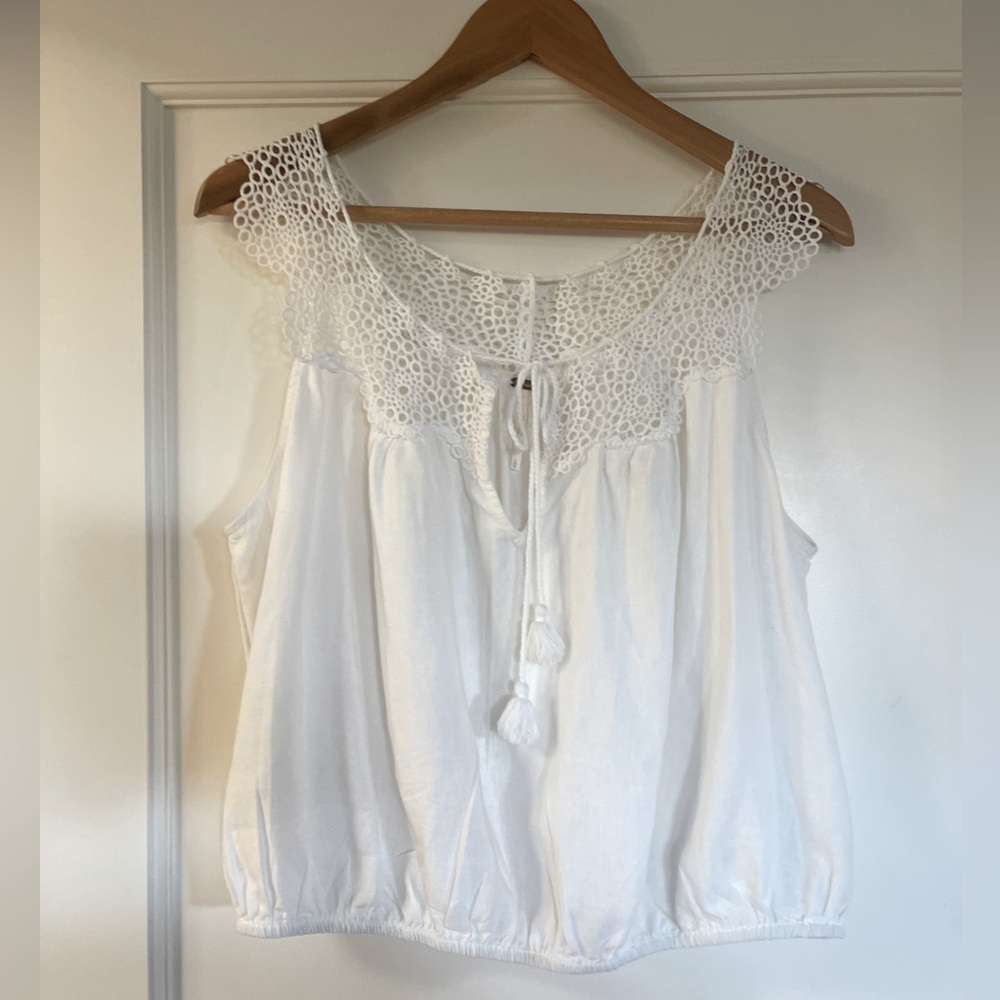 Free People Clover Croft Crochet Tank Top Camisole